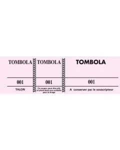 TOMBOLA Carnet de 100 tickets Roses Modèle