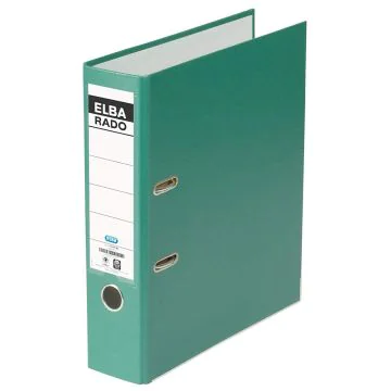 Classeur à levier en PVC - Dos 80 mm - Vert : ELBA Rado Plast Image