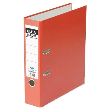 Classeur à levier en PVC - Dos 80 mm - Rouge : ELBA Rado Plast Image