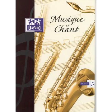 Cahier de Musique - 48 pages - A4 - 210 x 297 mm : OXFORD Visuel