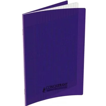 Cahier d'écolier - 96 pages Grands carreaux - 170 x 220 mm - Polypro Violet : CONQUERANT Visuel