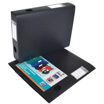 Boite de classement Memphis avec bouton - 40 mm - Noir : OXFORD Visuel