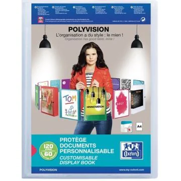 Protège-Documents Personnalisable de 120 Vues : OXFORD Polyvision Visuel