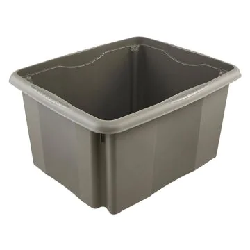 Bac de rangement Euro-Box M - 16 litres - Gris pierre : KEEEPER Bruno Eco