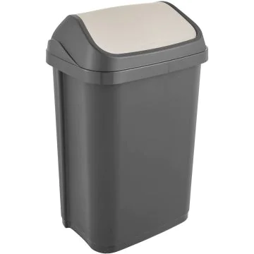 Poubelle avec couvercle - 50 litres - Anthracite/Crème : KEEEPER Swantje Modèle