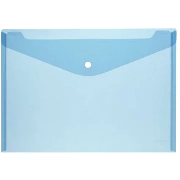 Pochette Enveloppe A4 bouton-pression - Bleu Transparent HERLITZ photo
