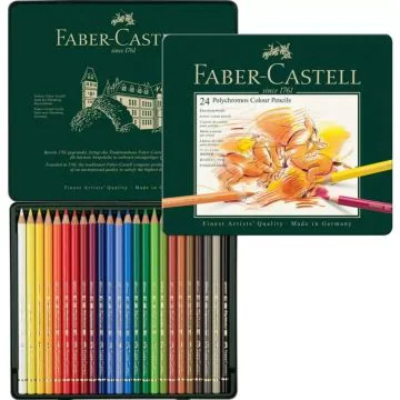 Étui de 24 Crayons de couleurs - Polychromos : FABER CASTELL Photo