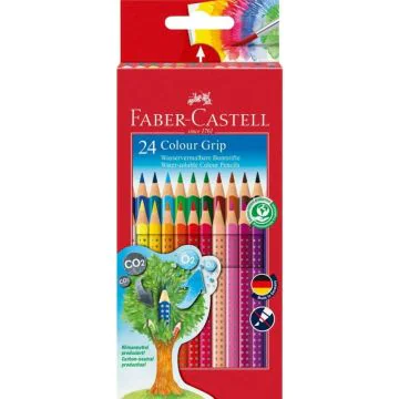 Etui de 24 Crayons de couleur Colour GRIP : FABER CASTELL Visuel
