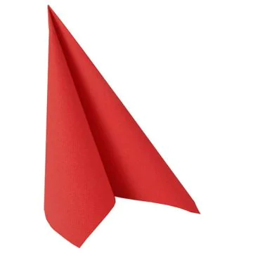 Lot de 50 Serviettes en papier - Rouge - 400 x 400 mm PAPSTAR ROYAL Collection  image