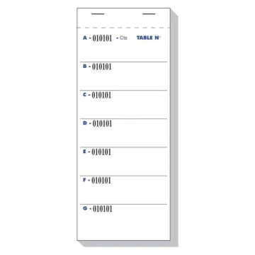 COGIR  11892 : Lot de blocs  PIZZA - Carnet autocopiant  Dupli - 235 x 95 mm (Restaurant et pizzeria)