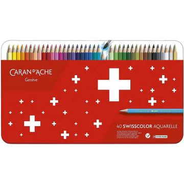 Étui de 40 Crayons de couleurs Swisscolor - Assortiment : CARAN D'ACHE Modèle