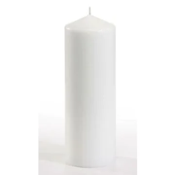 Bougie cylindrique - Blanc 70 mm : PAP STAR photo