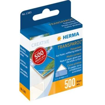Coins photos autocollants HERMA Transparol Lot de 500