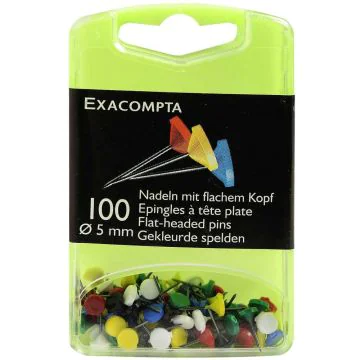 EXACOMPTA : Epingles unies à tête plate - Assortiment 14572E photo