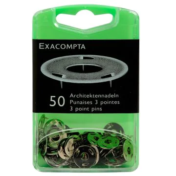Boite de 50 punaises - Nickelé Exacompta 14761E