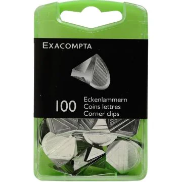 Coins Lettres - 19 mm - Lot de 100 : EXACOMPTA image