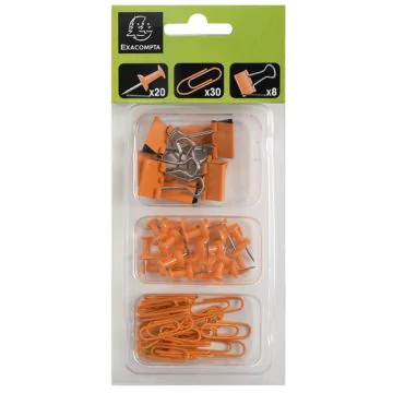 Kit d'attaches - 58 pièces - Orange : EXACOMPTA Iderama image