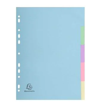 EXACOMPTA : Jeu de 5 intercalaires neutres en carte recyclée 1605E