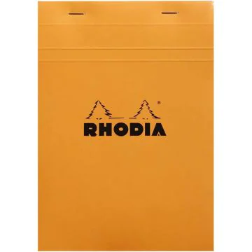Bloc-Notes quadrillé - 148 x 210 mm A5 : RHODIA N°16 Couverture Orange Visuel