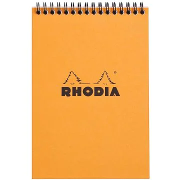 Bloc-Notes quadrillé à spirale - 148 x 210 mm A5 : RHODIA Couverture Orange Visuel