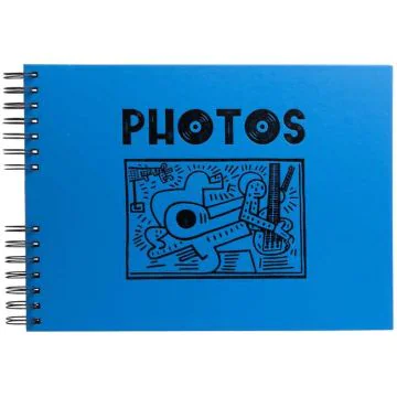 Album photos spirales - 320 x 220 mm - 150 photos - Bleu : EXACOMPTA Musicart