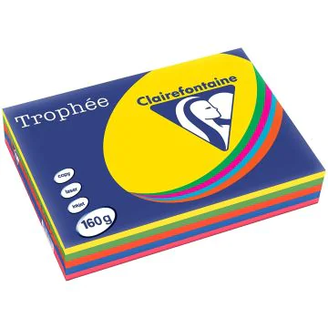 Ramette de papier Trophée de 250 feuilles A4 - Assortiment Couleurs intenses : CLAIREFONTAINE Visuel