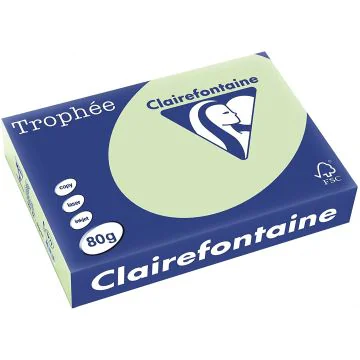 Ramette de papier Trophée de 500 feuilles A4 - Vert golf : CLAIREFONTAINE Visuel
