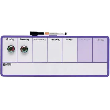Tableau Planning Hebdomadaire Blanc Magnétique - 360 x 140 mm : NOBO image