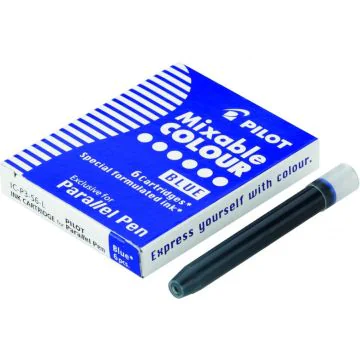 Cartouche d'encre pour stylo plume de Calligraphie Parallel Pen - Bleu : PILOT Lot de 6 Visuel