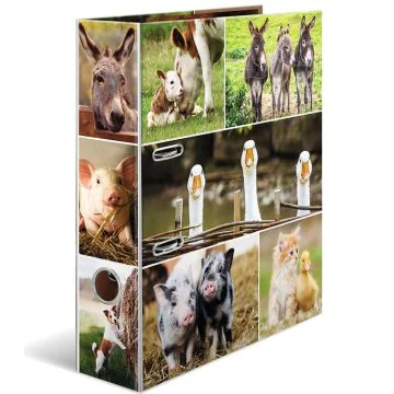 Classeur à 2 anneaux - Dos de 70 mm - Animaux de la ferme : HERMA image
