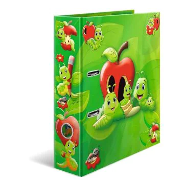 Classeur à 2 anneaux - Dos de 70 mm - Fritz le ver : HERMA Ecole maternelle image