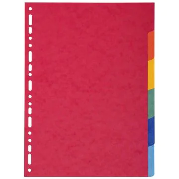 Jeu de 6 Intercalaires A4 en carte recyclée teintée EXACOMPTA