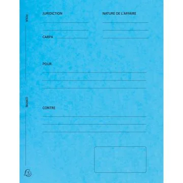 Modèle Dossier de Plaidoirie Pour ou Contre - Bleu  (EXACOMPTA 220102E Avocat)