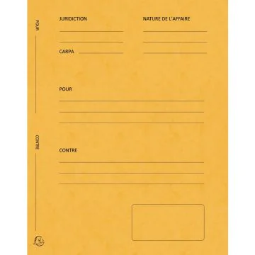 220109E Dossier de plaidoiries Exacompta Avocat Jaune