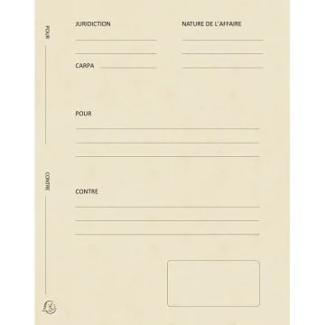 220112E Dossier de plaidoirie Exacompta Avocat Ivoire