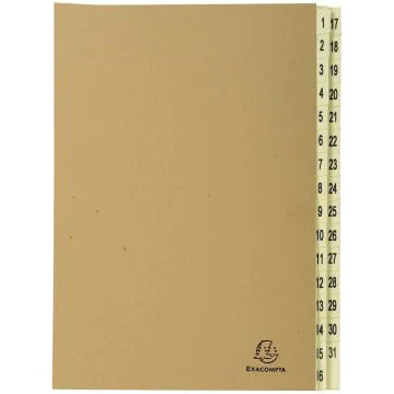 Trieur Numérique 31 compartiments Brun EXACOMPTA 22219E