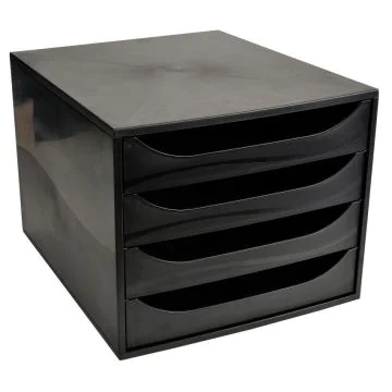 Module de rangement 4 tiroirs Ecobox - Noir EXACOMPTA ECOBlack Image