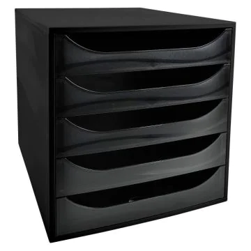 Module de rangement 5 tiroirs Ecobox+ - Noir EXACOMPTA ECOBlack Image