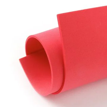 Caoutchouc Mousse - Rouge pur - 200 x 290 mm : FOLIA Lot de 10 Visuel