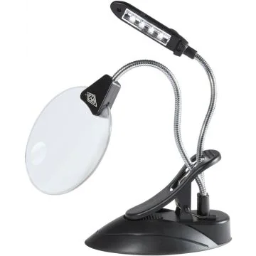 WEDO : Loupe de table avec lampe à Led - Noir modele