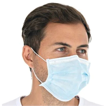 Masque de soins avec étrier nasal - Type II - Bleu : HYGOSTAR Lot de 50 Visuel