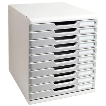 EXACOMPTA : Module de rangement 10 tiroirs - Modulo - Gris/granit 302041D