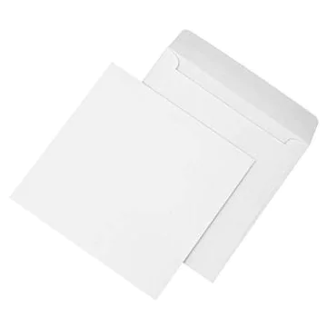 Enveloppe autocollante blanche sans fenêtre - 220 x 220 mm MAIL MEDIA Lot de 500