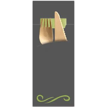 Pochette à couverts - Bordeaux/Blanc HYGOSTAR Lot de 520