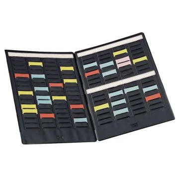 Photo Mini planning portable pour fiches T - Indice 1,5 - Pliable - 4 colonnes : NOBO 3084000