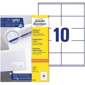 Photo Étiquettes adhésives ProNature 105 x 57 mm AVERY 3425