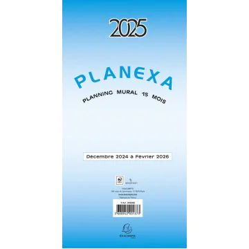 Calendrier mural dépliant 2025 - Planexa EXACOMPTA