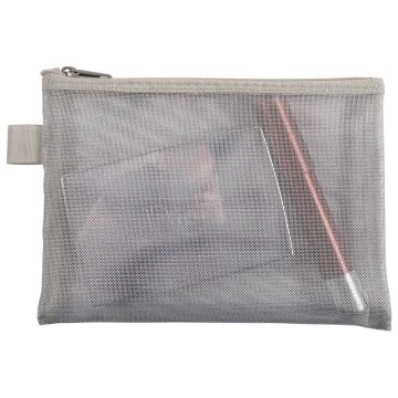 Pochettes en nylon à fermeture éclair - 170 x 120 mm - Argent EXACOMPTA Exemple