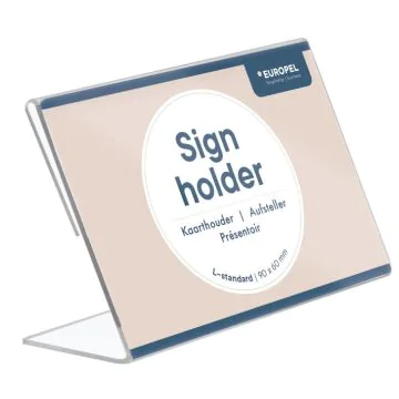 Présentoir de table incliné - Paysage - 90 x 60 mm : EUROPEL image