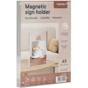 Présentoir de table droit à aimants - A5 : EUROPEL image